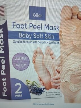 Lavender Foot Peel Mask for Baby Soft Skin - 2 Pairs
